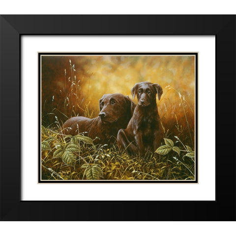 Js26-C Black Modern Wood Framed Art Print with Double Matting by Silver, John