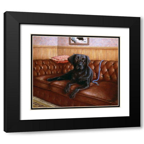 Js33-B Black Modern Wood Framed Art Print with Double Matting by Silver, John