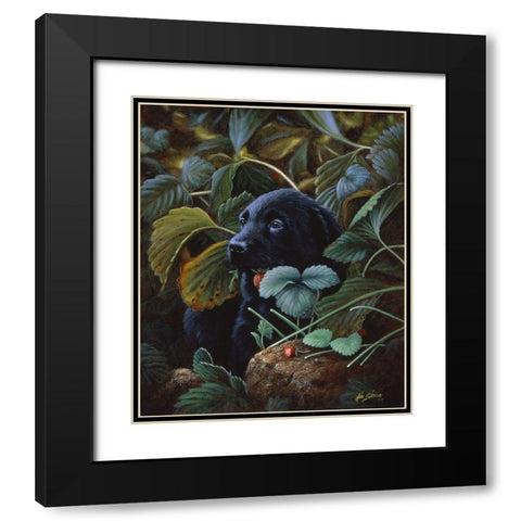 Js35-C Black Modern Wood Framed Art Print with Double Matting by Silver, John