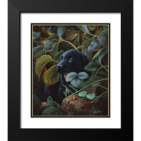 Js35-C Black Modern Wood Framed Art Print with Double Matting by Silver, John