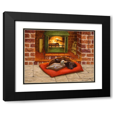 Js40-C Black Modern Wood Framed Art Print with Double Matting by Silver, John