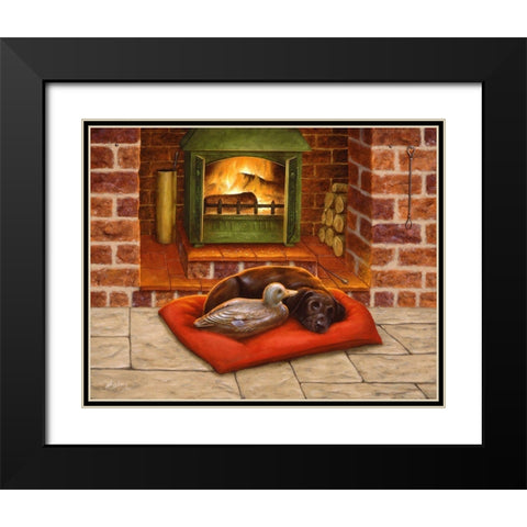 Js40-C Black Modern Wood Framed Art Print with Double Matting by Silver, John