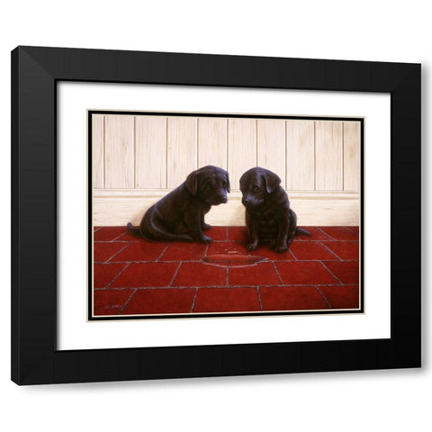 Js50-C Black Modern Wood Framed Art Print with Double Matting by Silver, John