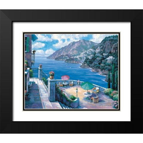 The Amalfi Coast Black Modern Wood Framed Art Print with Double Matting by Zaccheo, John