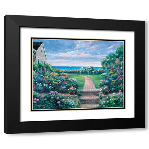 Coastal Fragrance Black Modern Wood Framed Art Print with Double Matting by Zaccheo, John