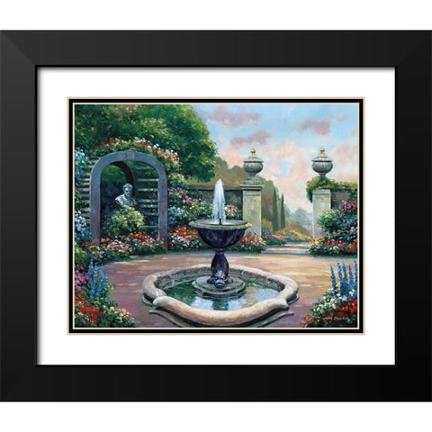 Renaissance Garden Black Modern Wood Framed Art Print with Double Matting by Zaccheo, John