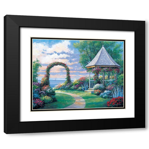 Arbor Light Black Modern Wood Framed Art Print with Double Matting by Zaccheo, John