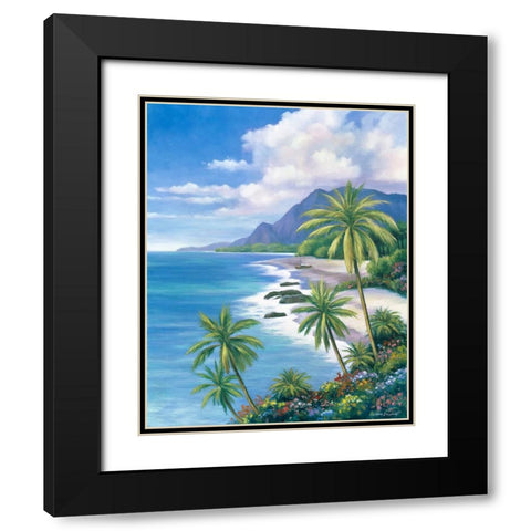 Tropical Paradise 2 Black Modern Wood Framed Art Print with Double Matting by Zaccheo, John