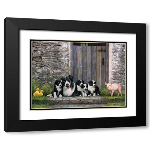 Farm Animal Stable Black Modern Wood Framed Art Print with Double Matting by Zaccheo, John