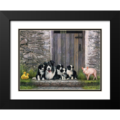 Farm Animal Stable Black Modern Wood Framed Art Print with Double Matting by Zaccheo, John