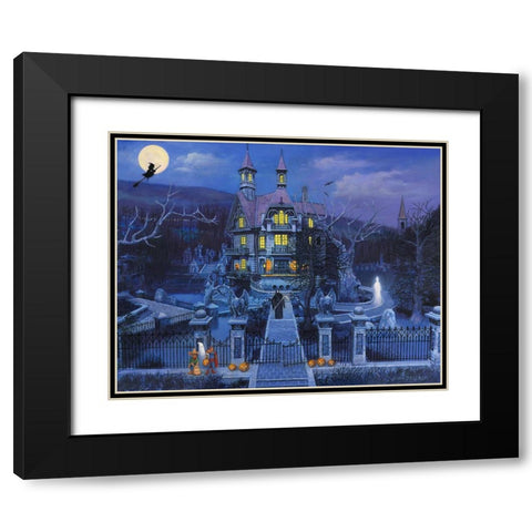 Haunted House Black Modern Wood Framed Art Print with Double Matting by Zaccheo, John