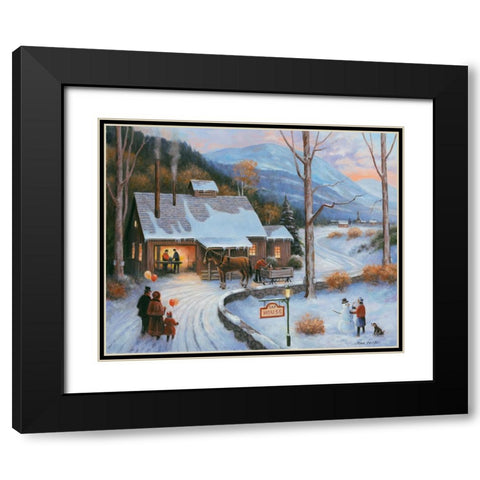Sap House Black Modern Wood Framed Art Print with Double Matting by Zaccheo, John
