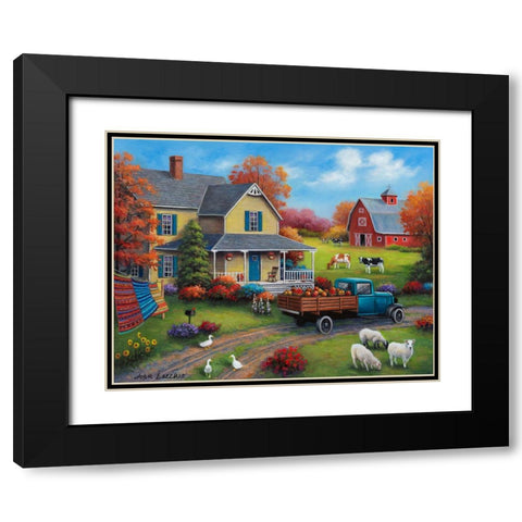 Harvest Time on the Farm Black Modern Wood Framed Art Print with Double Matting by Zaccheo, John