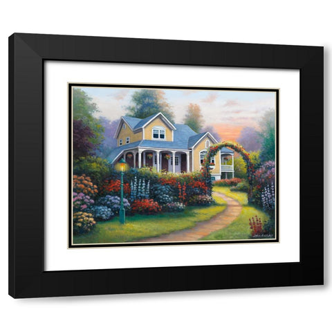 Delightful Glow Black Modern Wood Framed Art Print with Double Matting by Zaccheo, John