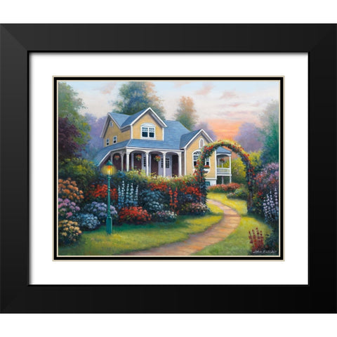 Delightful Glow Black Modern Wood Framed Art Print with Double Matting by Zaccheo, John