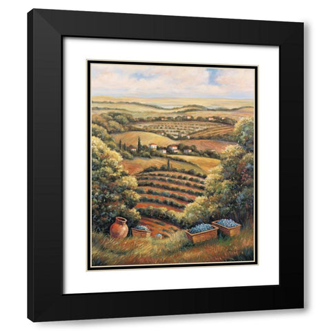Valley C Black Modern Wood Framed Art Print with Double Matting by Zaccheo, John