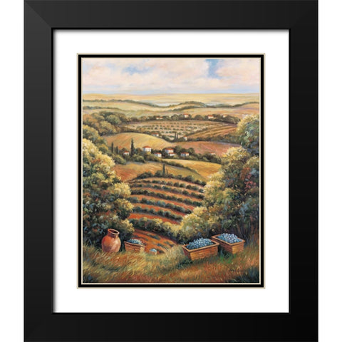 Valley C Black Modern Wood Framed Art Print with Double Matting by Zaccheo, John