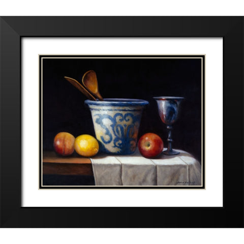 Still Life Harmony Black Modern Wood Framed Art Print with Double Matting by Zaccheo, John