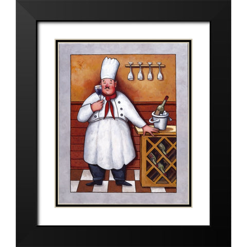 Chef 2 Black Modern Wood Framed Art Print with Double Matting by Zaccheo, John