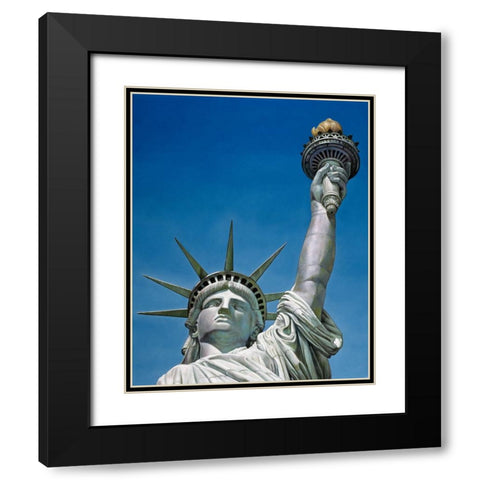 Statue Of Liberty Black Modern Wood Framed Art Print with Double Matting by Zaccheo, John