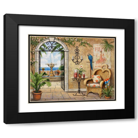 Fiesta 2 Black Modern Wood Framed Art Print with Double Matting by Zaccheo, John