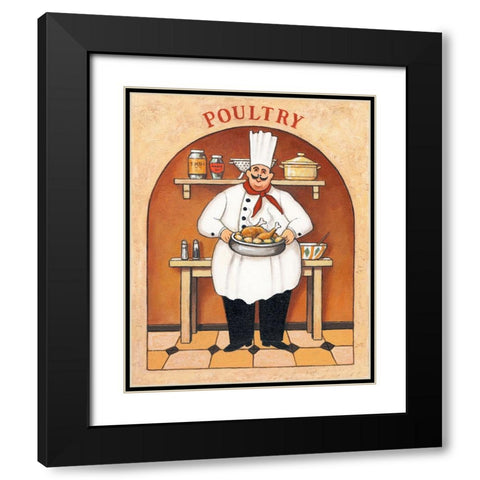 Poultry Black Modern Wood Framed Art Print with Double Matting by Zaccheo, John