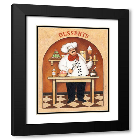 Desserts Black Modern Wood Framed Art Print with Double Matting by Zaccheo, John