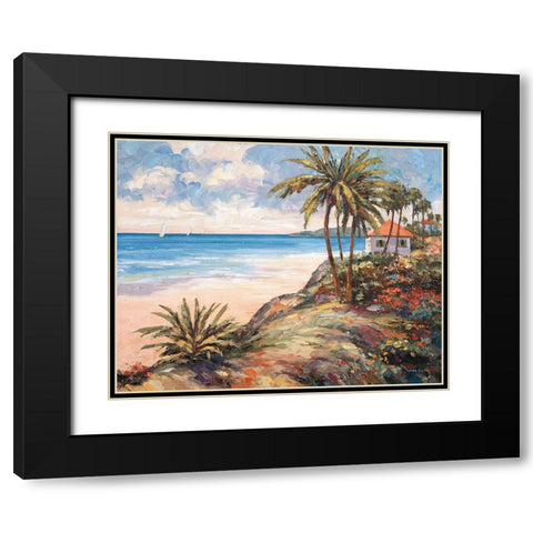 Coastal Light Black Modern Wood Framed Art Print with Double Matting by Zaccheo, John