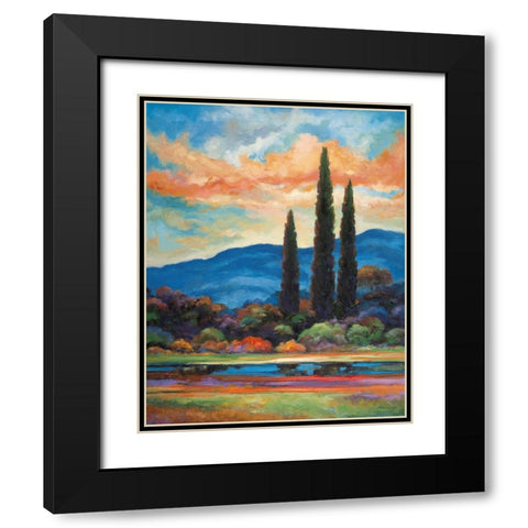 The Heart Of Provence Black Modern Wood Framed Art Print with Double Matting by Zaccheo, John