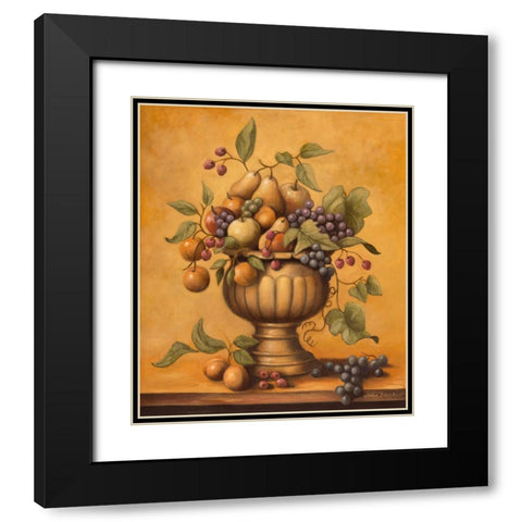 Fruit Bowl Black Modern Wood Framed Art Print with Double Matting by Zaccheo, John