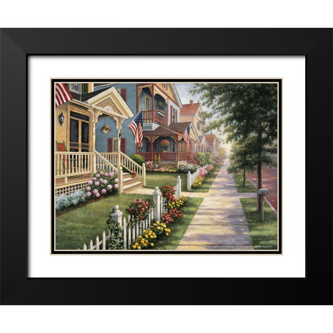 Country Homes Black Modern Wood Framed Art Print with Double Matting by Zaccheo, John