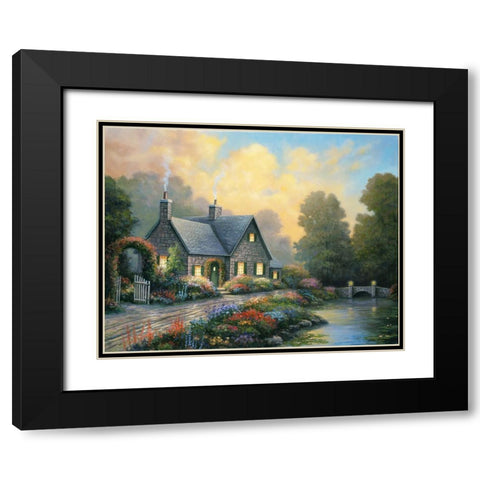 Evening Splendor Black Modern Wood Framed Art Print with Double Matting by Zaccheo, John