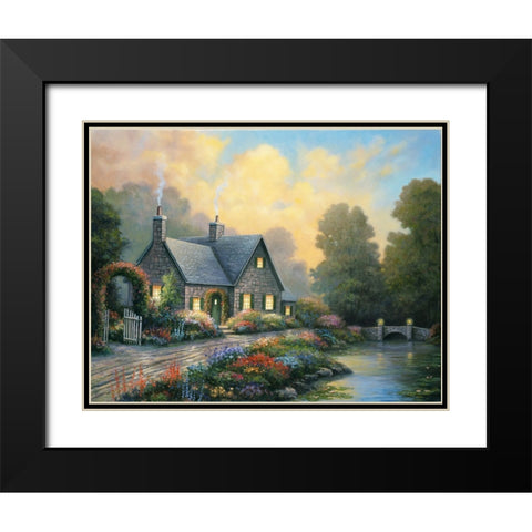 Evening Splendor Black Modern Wood Framed Art Print with Double Matting by Zaccheo, John