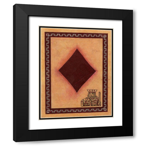 King Of Diamonds Black Modern Wood Framed Art Print with Double Matting by Zaccheo, John