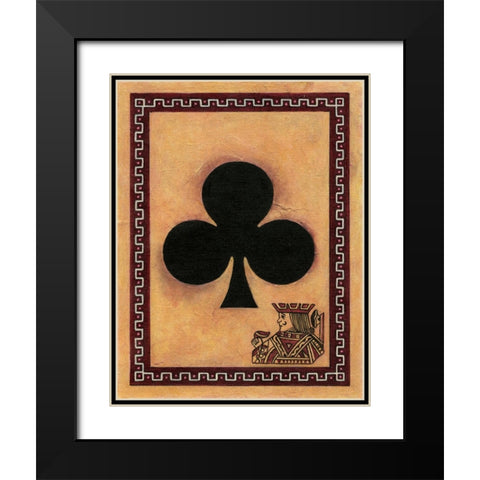 Jack Of Clubs Black Modern Wood Framed Art Print with Double Matting by Zaccheo, John