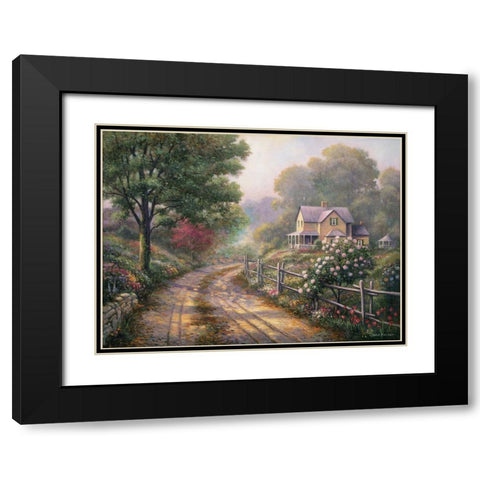 Lilac Morning Black Modern Wood Framed Art Print with Double Matting by Zaccheo, John
