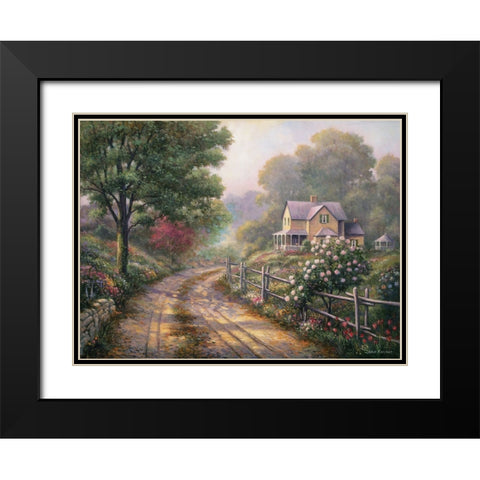 Lilac Morning Black Modern Wood Framed Art Print with Double Matting by Zaccheo, John