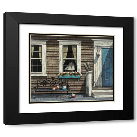 Nantucket Black Modern Wood Framed Art Print with Double Matting by Zaccheo, John