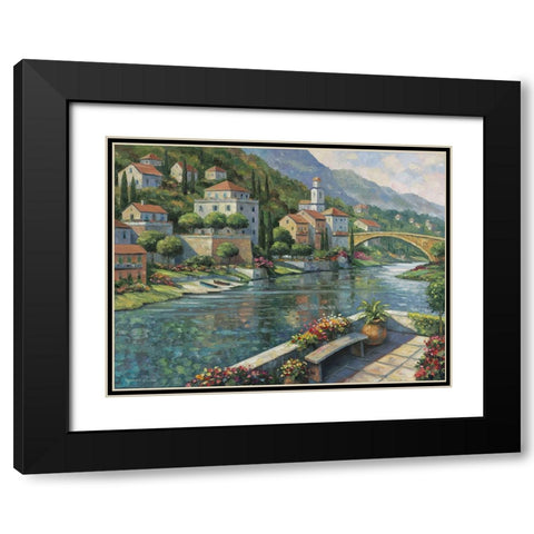 Italian Vista Black Modern Wood Framed Art Print with Double Matting by Zaccheo, John