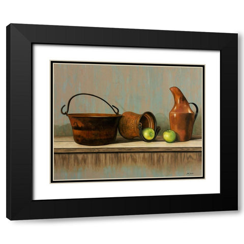Rustic Cooking Pots Black Modern Wood Framed Art Print with Double Matting by Zaccheo, John