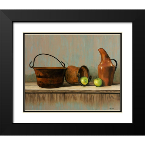 Rustic Cooking Pots Black Modern Wood Framed Art Print with Double Matting by Zaccheo, John
