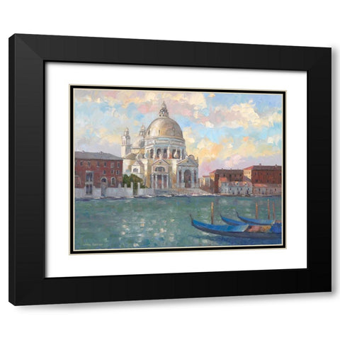 Venice Light Black Modern Wood Framed Art Print with Double Matting by Zaccheo, John