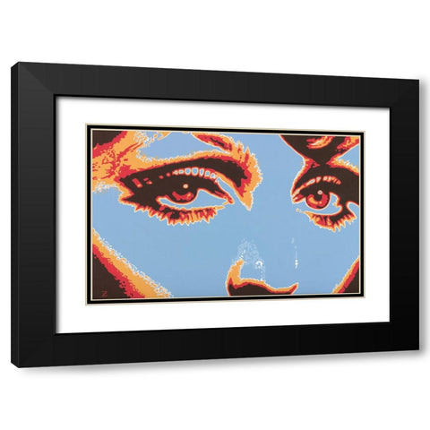 Captivating Eyes Black Modern Wood Framed Art Print with Double Matting by Zaccheo, John