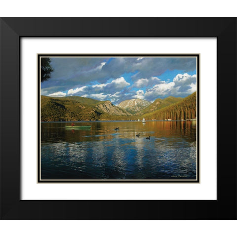 Vista Of Grand Lake, Colorado Black Modern Wood Framed Art Print with Double Matting by Zaccheo, John