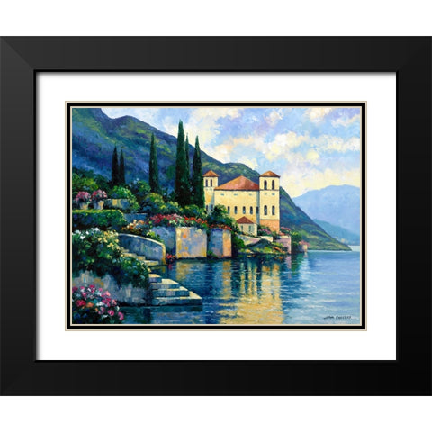 Reflections Of Lago Maggiore Black Modern Wood Framed Art Print with Double Matting by Zaccheo, John