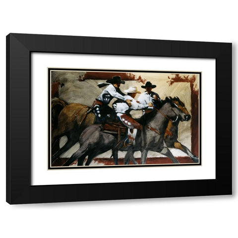 All A Board Black Modern Wood Framed Art Print with Double Matting by Knauf, J.E.