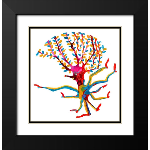 Buggy Tree Black Modern Wood Framed Art Print with Double Matting by Kwerki Studios