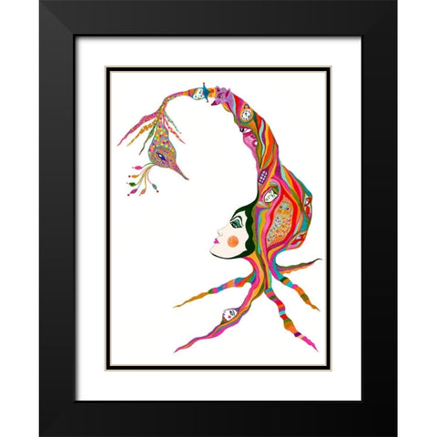 I See You Black Modern Wood Framed Art Print with Double Matting by Kwerki Studios