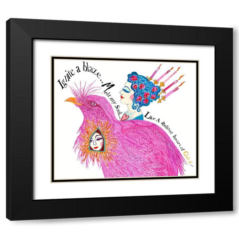 Passion Within Black Modern Wood Framed Art Print with Double Matting by Kwerki Studios