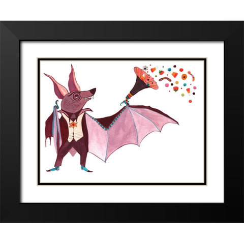 Sweetacula Black Modern Wood Framed Art Print with Double Matting by Kwerki Studios